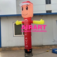 Homme gonflable publicitaire personnalisé avec logo, figurine gonflable agitant les bras pour la promotion d'ouverture de concession automobile