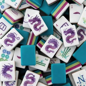 Fichas de Mahjong Americanas Personalizadas de 4 Capas, 160 Fichas con Diseño de Leopardo y Tortuga, Ideas de Regalo de Lujo - Product Image 1
