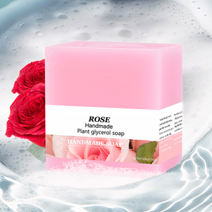 El aceite esencial de planta orgánica Natural OEM más vendido, barra cuadrada perfumada de rosa, jabón de larga duración, aclara la piel blanqueadora eficiente - Product Image 1