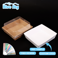 Caja de cartón desechable de grado alimenticio personalizada para hamburguesas, embalaje de papel para hamburguesas, caja pequeña para pasteles