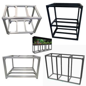 Perfil de extrusión de anodizado plateado con ranura en T de aluminio 4040 4080 de fábrica, diseño personalizado, marco de aluminio de acuario grande <span class=keywords><strong>para</strong></span> pecera - Product Image 6