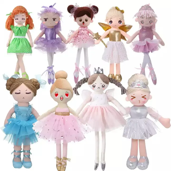 New Hot Selling Cute Baby Ballet Cloth Rag Doll With Clothes Soft Ballerina Rag Doll Plush Dolls Sleeping Partner For Girl