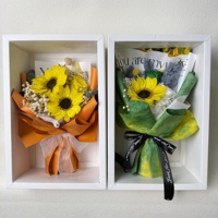 Fleurs artificielles en verre de tournesol préservé, écologiques et faites à la main, idéales pour la fête des Mères, les remises de diplômes et la décoration – Vente en gros directe usine