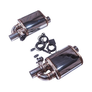 Versandfertig Paar Auto-Auspufftöpfe SS304 Edelstahl Anpassbare Valvetronic Auspufftöpfe mit Ventil - Product Image 2