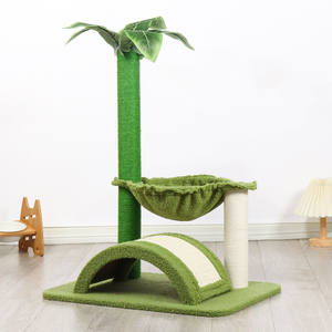 Cactus Cat Tree Tower Sisal Rascadores, Suministros para gatos verdes y marrones Los gatos pueden jugar felizmente <span class=keywords><strong>en</strong></span> <span class=keywords><strong>casa</strong></span> - Product Image 2