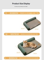 Lit orthopédique moderne carré en mousse à mémoire de forme pour chiens âgés, entrée basse, design antidérapant, housse amovible et lavable
