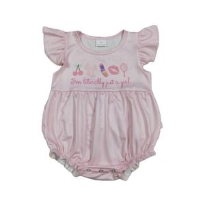 Mono de Verano para Bebés Niñas RTS, 95% Algodón, 5% Elastano, 200-220gsm, Estampado Informal con Cierre, Venta al Por Mayor para Boutiques - Product Image 1