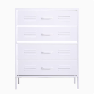 Mueble de Almacenamiento de Acero para Sala de Estar, Estilo Nórdico Moderno, con 3/4/5 Cajones, Mesa de Noche Metálica para Dormitorio - Product Image 2