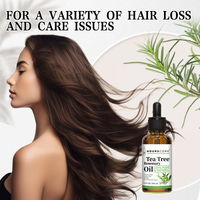 Huiles essentielles de ricin biologiques 100% naturelles, marque privée, pour hommes et femmes, sérum pour le soin du cuir chevelu, traitement capillaire, croissance des cheveux, huile d'arbre à thé, huile de romarin