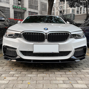Bmw 5 Series G30 Front Lip Splitter Piano Black Carbon Fiber Texture 2018-2020 M Sport Front Bumper Modification - Product Image 2