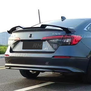 For Honda Civic 11th Gen 2022 Body Kit Rear Roof Spoiler Carbon Fiber Look Sport Style Car Rear Spoiler <b>Wing</b> Car Accessories - Product Image 5