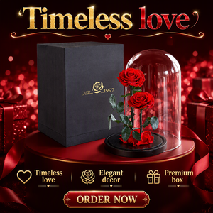 Wholesale Preserved Rose Flower Gift Box Valentine's Eternal Rose <strong>Bouquet</strong> in Glass Dome for Home Decor Gifting <strong>Forever</strong> Roses - Product Image 5