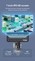 1600X Digital Microscope 12MP Electronic Video Microscopes 7 Inch IPS Screen Soldering Microscope with 28 LEDs