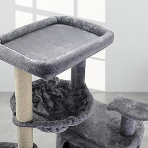 Casa de árbol de varios niveles moderna de lujo para gatos, gran gato de peluche gris, hamaca de árbol de condominio, proveedores personalizados, sisal - Product Image 2