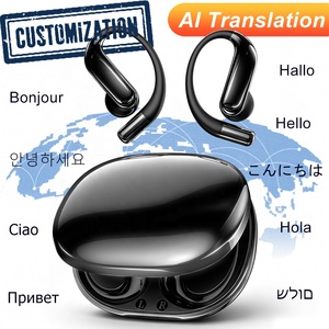 Personalización de Logotipo YYK-Q20, Auriculares Inalámbricos con Gancho para la Oreja, Traducción en Tiempo Real por IA, Auriculares Traductores Bidireccionales Multi-idioma - Product Image 1