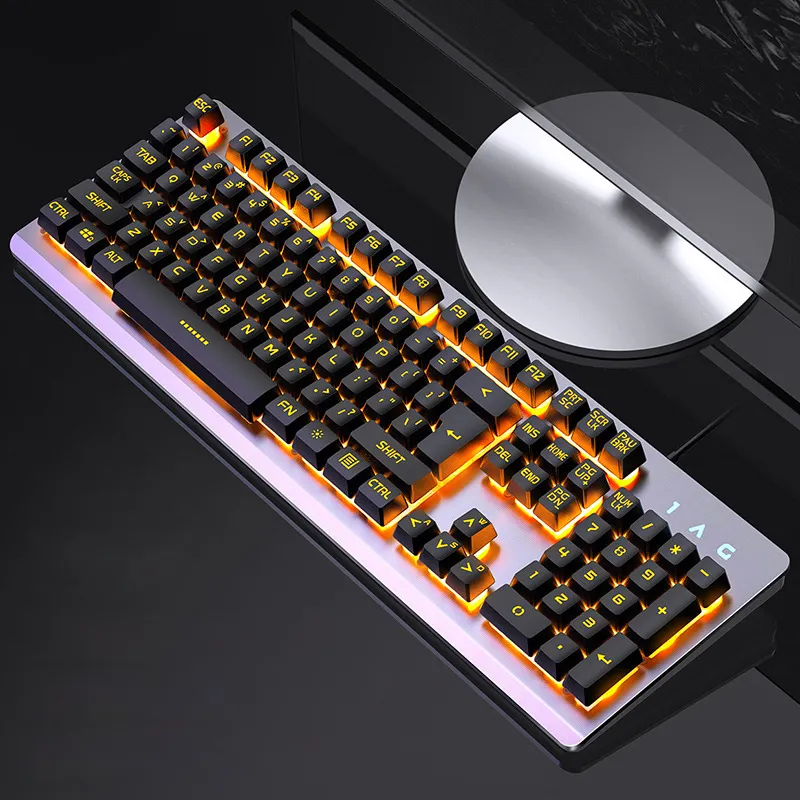 2024 produk baru 104 kunci penuh keyboard gaming lampu latar komputer game kustomisasi perangkat keras bahan ABS pencahayaan campuran
