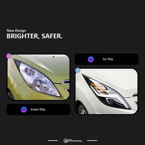 Faros LED para <span class=keywords><strong>Chevrolet</strong></span> <span class=keywords><strong>Spark</strong></span> 2011-2014, 12V, Luz Blanca Fría 6500K, 6000 Lúmenes, Proyector DRL, Ajuste Universal para Automóviles - Product Image 3