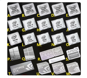 Adesivi Generici per CPU Intel Core, Etichette Adesive per Laptop 12a Generazione Core I9 I5 I7 I5 <span class=keywords><strong>I3</strong></span> - Product Image 2