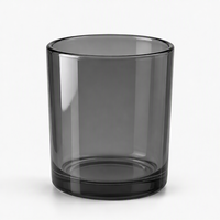 Bocaux à bougies en verre personnalisés gris, noir et colorés de 10 oz avec couvercles et boîtes d'emballage pour la décoration de la maison