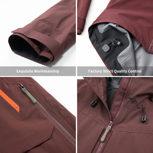 Chaquetas de invierno personalizadas con cremallera, cálidas, impermeables, con capucha, para deportes al aire libre, camping, a prueba de viento, con técnicas de impresión. - Product Image 4