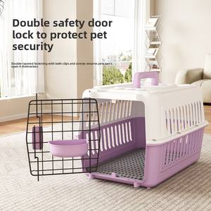 Cage de transport PP Kennels Classic <span class=keywords><strong>avec</strong></span> fermeture à bouton, porte en fil métallique roulante, pour chat et <span class=keywords><strong>chien</strong></span>, approuvée par les compagnies aériennes, durable, écologique, luxueuse - Product Image 3