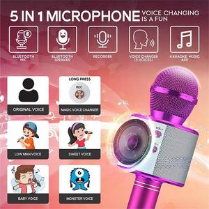 2025 Nhà Máy Bán Nhà Đảng KTV Không Dây Karaoke Microphone Với Loa Di Động Cầm Tay Karaoke Máy Nghe Nhạc - Product Image 5