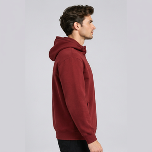 Sweat-shirt à capuche zippé pour homme, couleur unie, manches longues, avec poches, logo personnalisé, vente en gros OEM - Product Image 5