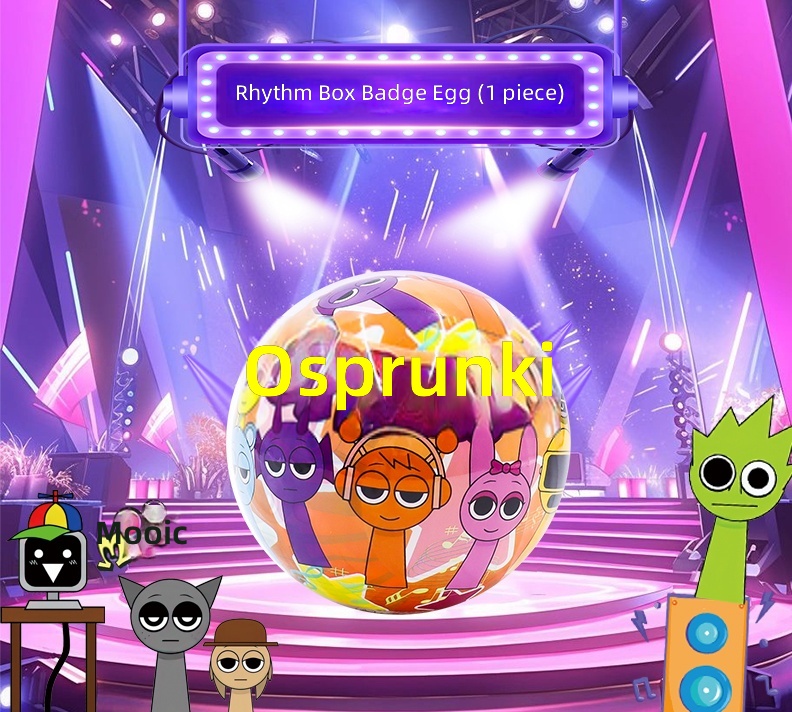 Sprunki Rhythm Box Badge Egg