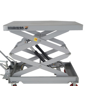 Plataforma Elevadora Hidráulica Manual Móvil de Aleación de Aluminio Tipo Tijera, Equipo de Construcción, Velocidad de 3.7 km/h - Product Image 3