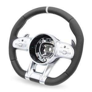Volante de Cuero Premium para <span class=keywords><strong>Mercedes</strong></span> Benz AMG C219 CLK500 W166 W206 W118 X156 E63 - Product Image 2