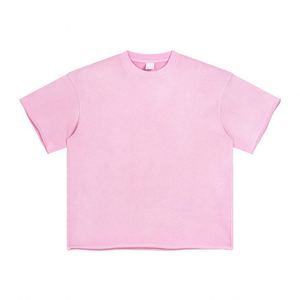 T-shirts surdimensionnés coupe lourde Tee-shirt délavé à l'acide à manches courtes 360 GSM 100% coton pour hommes emballage personnalisé tricoté vierge - Product Image 3