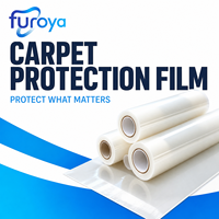 Film de protection pour sols et tapis en PEHD souple, surface unie et brillante, application facile et retrait propre