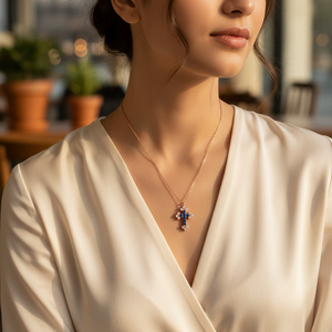 2018แนวโน้มการออกแบบข้ามรูปร่างจี้สำหรับสาวตุรกีขายส่งในแบบฉบับ925เงินสเตอร์ลิงเครื่องประดับ - Product Image 3