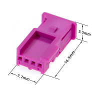 8377072 Connecteur 4 broches en cuivre et nylon PA66 pour tweeter automobile et éclairage d'ambiance, fiche étanche avec bornes pré-crimpées, adaptateur à ajustement direct