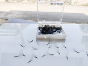 Extensions de cils Nhu Y faites à la main, en cheveux synthétiques noirs naturels, pour usage professionnel en salon de beauté, NY8D, épaisseur 0,10 mm, en vrac - Product Image 6