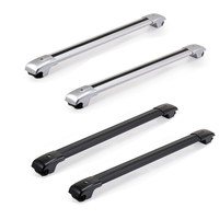 Barres transversales de toit en aluminium pour charge lourde pour Jetour Traveler Freedom Shanhai T1/T2, porte-bagages de toit sans perçage (Argent/Noir)