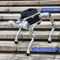 Kit de robot quadrupède modulaire DIY Doingwin TW-12, charge utile de 8 kg, chien robotique télécommandé en alliage d'aluminium pour la montée d'escaliers, idéal pour les écoles
