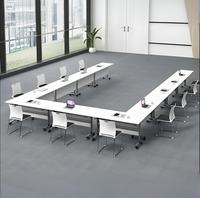 Mobilier de bureau Tables de conférence pliantes pour la formation en classe Salle de réunion Étude multifonctionnelle avec roulettes Table pliable