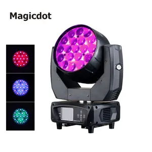 300W Magicdot 19x15W RGBW四发光二极管变焦10-60圆光束舞台清洗移动头灯