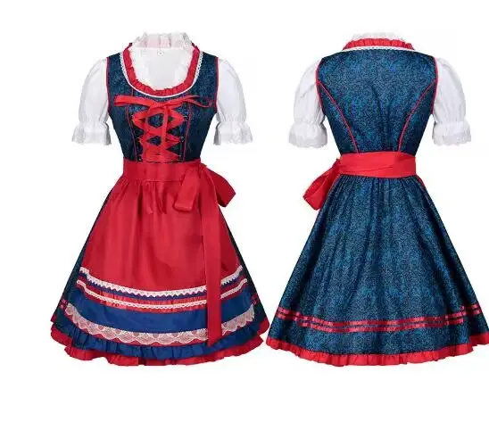 Halloween Karneval Kleid Deutsches Oktoberfest Kleid Sub Size Hosenträger Anzug Bayerisches Frauen kleid