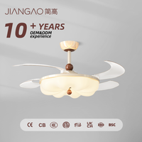 Ventilateur de plafond électrique de haute qualité avec lumière, 42 pouces, pales cachées à projection de pétales, lampe LED moderne pour duplex, grand salon, chambre