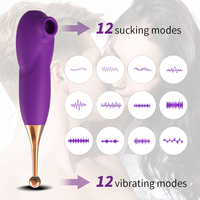 2-in-1 Strong Shock Tide Pen Höhepunkt G-Punkt Saugen Weibliche Nippel Sauger Stimulation Vibration Massage Stick Vibrator