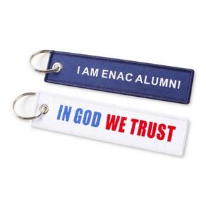 Custom Logo Embroidery Jet Tag Fabric Keychains & Carabiners Promotional Business & Car Gifts with Personalized Design - Product Image 4