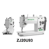 Machine à coudre ZOJE ZJ-20U93 à aiguille simple, à lit plat, à alimentation par aiguille métallique, motorisée, à grande vitesse, pour points droits et zig-zag