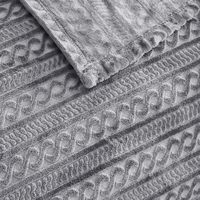 Couverture polaire surdimensionnée 120x120 pouces pour lit double, 100% polyester, ignifuge, tissée, unie, pour toutes les saisons, directement de l'usine
