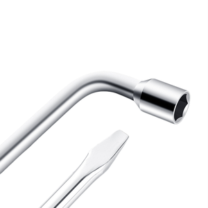 Clé à molette en L pour roue, levier de pneu à tête plate, outil de démontage de pneu en acier au carbone 17/19/21/22/24 mm - Product Image 3