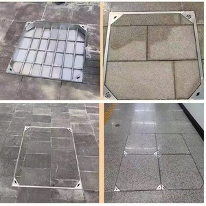Tapa de alcantarilla cuadrada moderna antiestática de acero inoxidable galvanizado TIANHE OEM/ODM 300x300mm para drenaje de aguas pluviales - Product Image 5