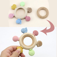 Jouets de dentition pour bébé sans BPA, jouets de dentition en silicone, jouets à mâcher, sucette à la main pour soulager la douleur de la dentition apaisante
