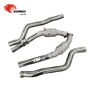 304 thép không gỉ hiệu suất dòng chảy cao đua downpipe cho Mercedes-Benz W212 E63 AMG cls63 AMG M157 5.5L V8 động cơ - Product Image 4