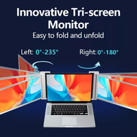15.6 pouces Portable FHD Triple écran moniteur double écran Double moniteur pliant pour ordinateur portable écran Extender